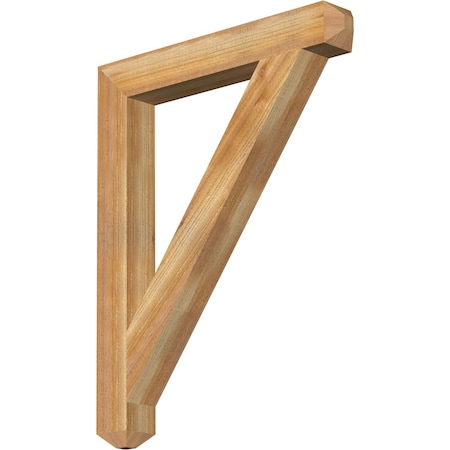 Ekena Millwork Traditional Craftsman Rough Sawn Bracket, Western Red Cedar, 4"W x 30"D x 38"H BKT04X30X38TRA04RWR